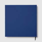 Blaue und goldene Farben Professioneller moderner Gästebuch (Rückseite)