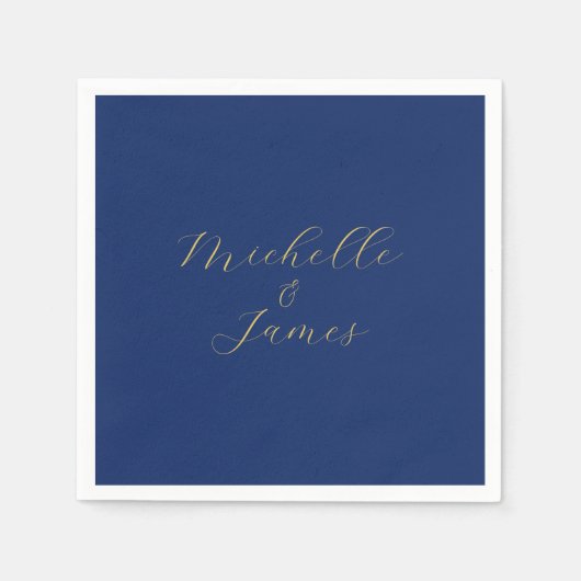 Blaue und goldene Farben Professionelles modernes  Serviette (Vorderseite)