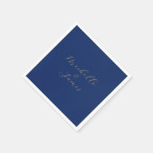 Blaue und goldene Farben Professionelles modernes  Serviette (Ecke)