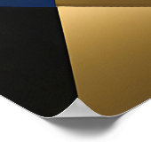 Blaue und goldene Geometrie Poster (Ecke)
