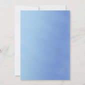 Blaue und goldene, geometrische Hochzeitseinladung Einladung (Rückseite)