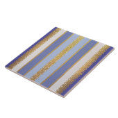 Blaue und goldene Keramikfliese (Seite)