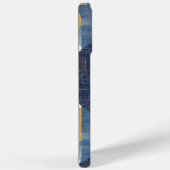 Blaue und goldene Kurven - künstlerische geometris Case-Mate iPhone Hülle (Rückseite / Rechts)