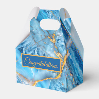 Blaue und goldene Marmor Geschenkschachtel