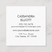 Blaue und goldene Marmorplatte Abstrakte flüssige Quadratische Visitenkarte (Rückseite)