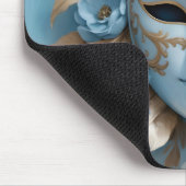 Blaue und goldene Maske Mousepad (Ecke)