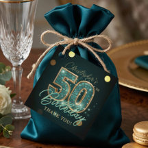 Blaue und goldene Mosaik 50. Geburtstag Danke