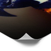 Blaue und goldene Papageienwand Poster (Ecke)