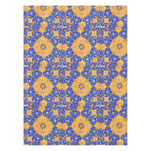 Blaue und goldene Perserschmuck Tischdecke (Vorderseite)
