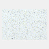 Blaue und goldene Punkte Geschenkpapier Set (Vorderseite 2)