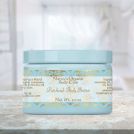 Blaue und goldene Seife und Kosmetikprodukte