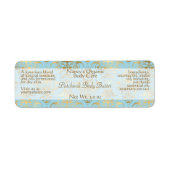 Blaue und goldene Seife und Kosmetikprodukte (Vorne)