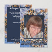 Blaue und goldene Sonnenblumen | FOTO | Zitate (Vorne/Hinten)