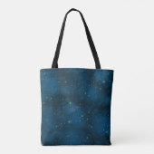 Blaue und goldene Sternenzeit Tasche (Rückseite)