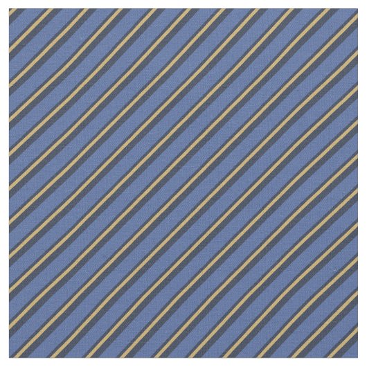 Blaue und goldene Streifen Stoff (Nahaufnahme)