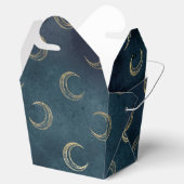 Blaue und goldene Vintage Mondmuster Geschenkschachtel (Geöffnet)