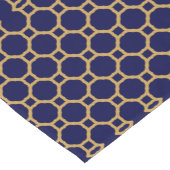 Blaue und goldene Wabenmuster Kurzer Tischläufer (Ecke)