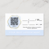 Blaue und goldene Wasserpfeife Visitenkarte (Rückseite)