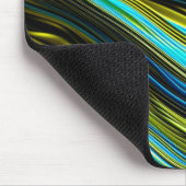 Blaue und goldfarbene Abstrakte Seide- und Satin-R Mousepad (Ecke)