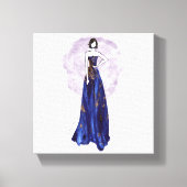 Blaue und goldummantelte Canvas Leinwanddruck (Vorderseite)