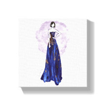 Blaue und goldummantelte Canvas