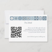 BLAUE UND GRAU SPANISCHE TILES ENCLOUSURE CARD (Vorderseite)