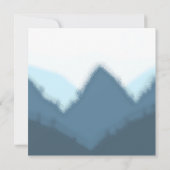 Blaue und graue Berge Elegante Hochzeit Einladung (Rückseite)