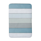 Blaue und graue Farbstreifen auf Aquarellpapier Badematte (Vorderseite Vertikal)