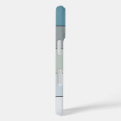 Blaue und graue Farbstreifen auf Aquarellpapier Case-Mate iPhone Hülle (Rückseite / Rechts)