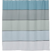 Blaue und graue Farbstreifen auf Aquarellpapier Duschvorhang (Vorderseite)