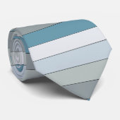 Blaue und graue Farbstreifen auf Aquarellpapier Krawatte (Gerollt)