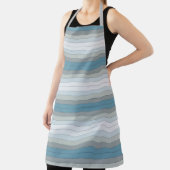 Blaue und graue Farbstreifen auf Aquarellpapier Schürze (InSitu)