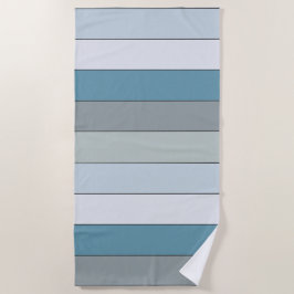 Blaue und graue Farbstreifen auf Aquarellpapier Strandtuch