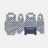 Blaue und graue glänzende Streifen Geschenkschachtel (Ungefaltet)