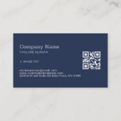 Blaue und graue glänzende Streifen Visitenkarte (Rückseite)