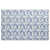 Blaue und graue Katzen Stoff (Fat Quarter (45,7 x 55,9 cm))