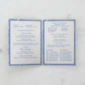 Blaue und graue Marmormesse mit Foto Programm (Innenseite)