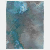 Blaue und graue Marmortextur Fleecedecke (Vorderseite)