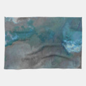 Blaue und graue Marmortextur Geschirrtuch (Horizontal)