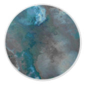 Blaue und graue Marmortextur Keramikknauf (Vorderseite)