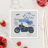 Blaue und graue Papierserviette (Beispiel)