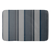 Blaue und graue Streifen Badematte (Vorderseite)