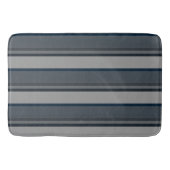Blaue und graue Streifen Badematte (Vorderseite)