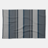 Blaue und graue Streifen Geschirrtuch (Horizontal)