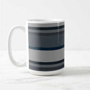 Blaue und graue Streifen Kaffeetasse