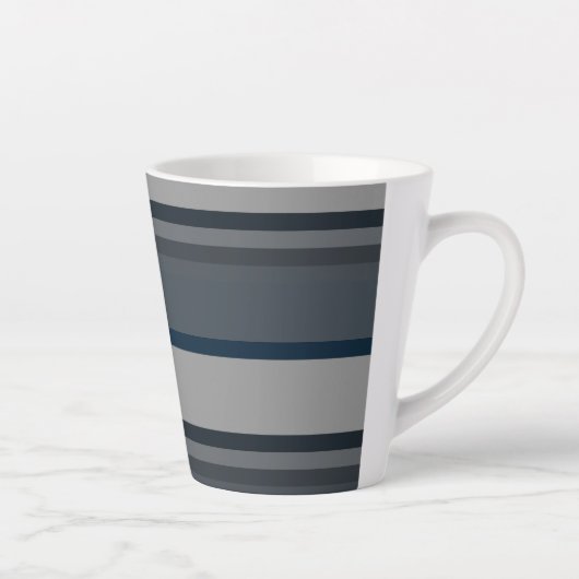 Blaue und graue Streifen Milchtasse (Rechts)