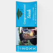 Blaue und grüne Abschluss Foto-Klasse 2025 Banner (Vertikal)