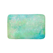 Blaue und grüne Abstrakte Kunst Badematte (Vorderseite)