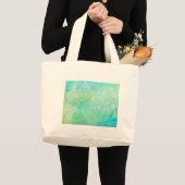 Blaue und grüne Abstrakte Kunst Jumbo Stoffbeutel (Vorderseite (Produkt))