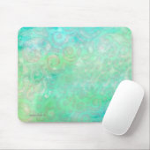 Blaue und grüne Abstrakte Kunst Mousepad (Mit Mouse)